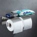 Double Toilet Paper Holder  Angle Simple SUS304 Stainless Steel Bathroom Tissue Holder with Phone Shelf Lavatory Paper Roll Hanger Tissue Roll Holder Shelf for Phone Wet Wipes Brushed Nickel - B076D46HV3